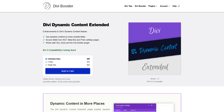 Imagen De Divi Dynamic Content Extended En Baratillo WP WordPress - copia