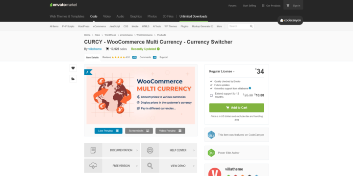 Imagen De CURCY - WC Multi Currency En Baratillo WP WordPress