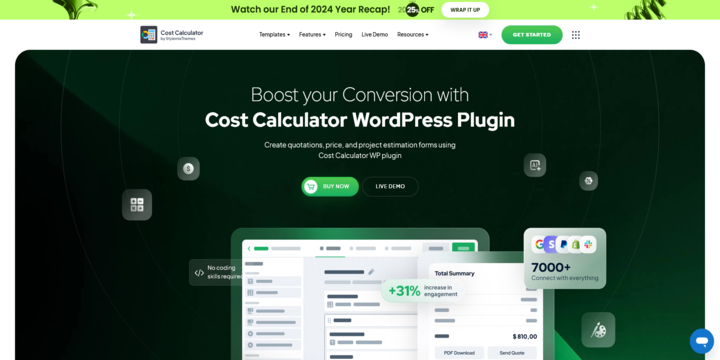 Imagen De Cost Calculator Builder PRO En Baratillo WP WordPress