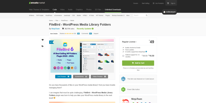 Imagen De FileBird En Baratillo WP WordPress