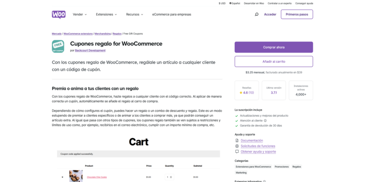 Imagen De WOO Free Gift Coupons En Baratillo WP WordPress