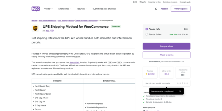 Imagen De WOO UPS Shipping Method En Baratillo WP WordPress