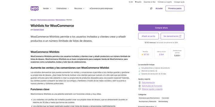 Imagen De WOO Wishlists En Baratillo WP WordPress