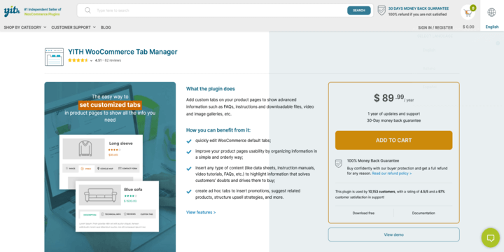 Imagen De YITH WooCommerce Tab Manager En Baratillo WP WordPress